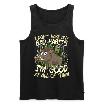 I Don't Have Any Bad Habits I'm Good At All Of - Männer Premium Bio Tank Top - Schwarz - Vorne - AI Model Male 178 light (178cm)