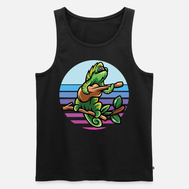 Chamäleon - Männer Premium Bio Tank Top - Schwarz