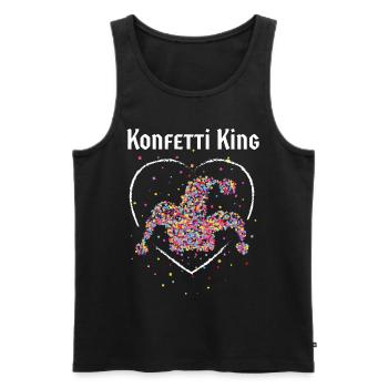 Konfetti Kölner Karneval Fasching Narr Jeck - Männer Premium Bio Tank Top - Schwarz - Vorne - Michal (187cm)