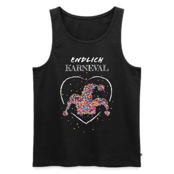Konfetti Karneval Fasching Kostümersatz Narr - Männer Premium Bio Tank Top - Schwarz - Vorne - Michal (187cm)