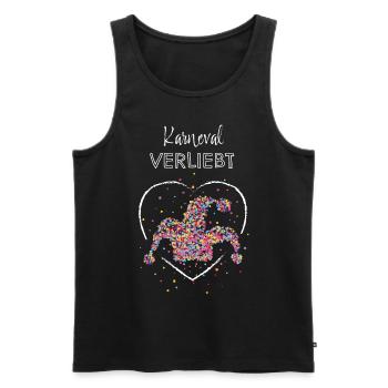Karnevalfan Fasching Kostümersatz 5. Jahreszeit - Männer Premium Bio Tank Top - Schwarz - Vorne - Michal (187cm)