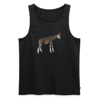 Okapi I Waldgiraffe aus dem Regenwald für - Männer Premium Bio Tank Top - Schwarz - Vorne - AI Model Male 178 light (178cm)