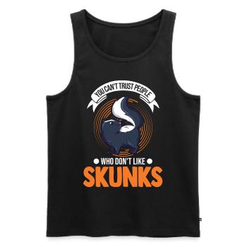 Stinktier Liebhaber - Männer Premium Bio Tank Top - Schwarz - Vorne - AI Model Male 178 light (178cm)