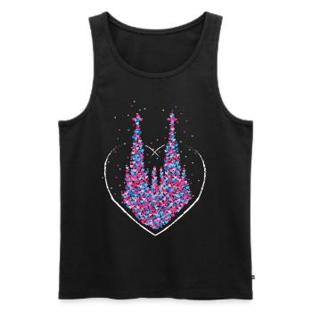 Cologne Cologne Cathedral Carnival Carnival Costume Replacement - Men's Premium Organic Tank Top - black - Front - Michal (187cm)