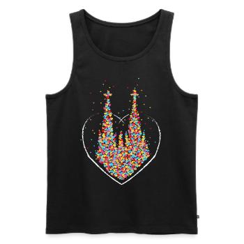 Cologne Cologne Cathedral Carnival Carnival Fastelovend - Men's Premium Organic Tank Top - black - Front - AI Model Male 178 light (178cm)