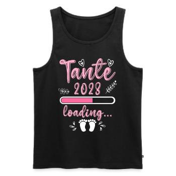Tante 2023 loading Nichte Neffe Baby Tanten - Männer Premium Bio Tank Top - Schwarz - Vorne - Michal (187cm)