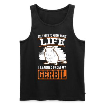 Gerbil Gift Racing Rat Germesau - Men's Premium Organic Tank Top - black - Front - Michal (187cm)