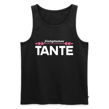 stolze frischgebackene Tante Nichte - Männer Premium Bio Tank Top - Schwarz - Vorne - AI Model Male 178 light (178cm)