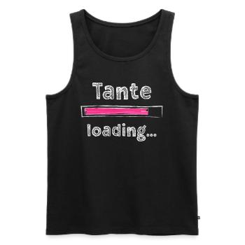 Tante 2023 loading Nichte Neffe Baby Tanten - Männer Premium Bio Tank Top - Schwarz - Vorne - Michal (187cm)