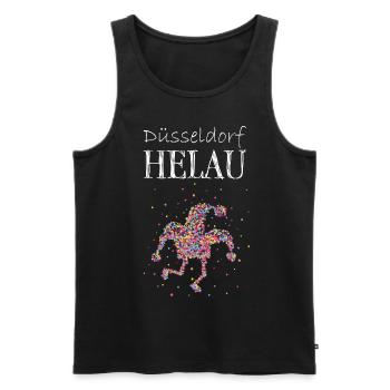 Düsseldorf Helau Karneval Fasching Konfetti Helau - Männer Premium Bio Tank Top - Schwarz - Vorne - Michal (187cm)