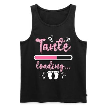 Tante 2023 loading Nichte Neffe Baby Tanten - Männer Premium Bio Tank Top - Schwarz - Vorne - Michal (187cm)