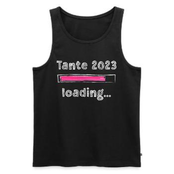 Tante 2023 loading Nichte Neffe Baby Tanten - Männer Premium Bio Tank Top - Schwarz - Vorne - Michal (187cm)
