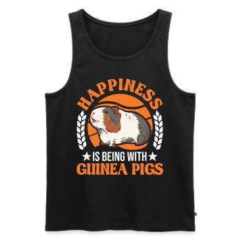 Guinea Pig Lucky Guinea Pig Guinea Pig - Men's Premium Organic Tank Top - black - Front - AI Model Male 178 light (178cm)