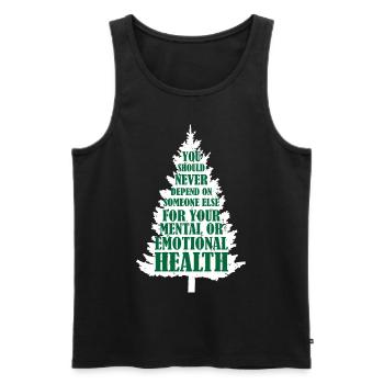 Motivierendes Zitat Affirmation Stärke Selbstliebe - Männer Premium Bio Tank Top - Schwarz - Vorne - Michal (187cm)