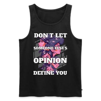 Motivierendes Zitat Affirmation Stärke Selbstliebe - Männer Premium Bio Tank Top - Schwarz - Vorne - Michal (187cm)