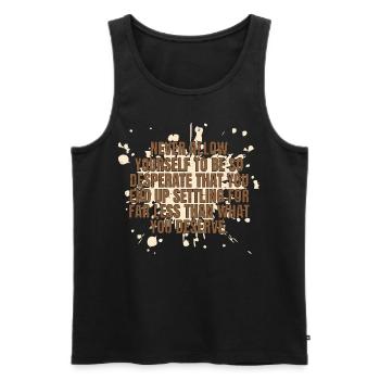 Motivierendes Zitat Affirmation Stärke Selbstliebe - Männer Premium Bio Tank Top - Schwarz - Vorne - Michal (187cm)