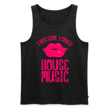 House Music EDM Fille - Débardeur bio Premium Homme - noir - Devant - Michal (187cm)