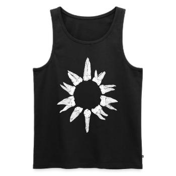 Teeth - Men's Premium Organic Tank Top - black - Front - AI Model Male 178 light (178cm)