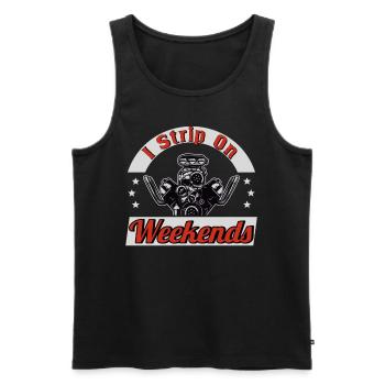 Muscel Car V8 Turbocharger Tuning Rennwagen - Männer Premium Bio Tank Top - Schwarz - Vorne - AI Model Male 178 light (178cm)