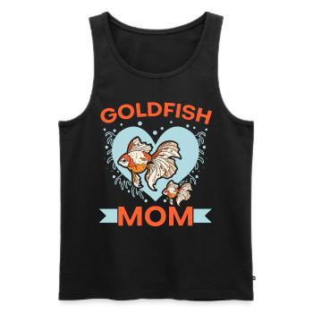 Poisson rouge Maman Aquariophile sous-marin Pisciculture - Débardeur bio Premium Homme - noir - Devant - Michal (187cm)