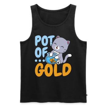 Goldtopf Fisch Aquarianer Fischzucht Goldfisch - Männer Premium Bio Tank Top - Schwarz - Vorne - AI Model Male 178 light (178cm)