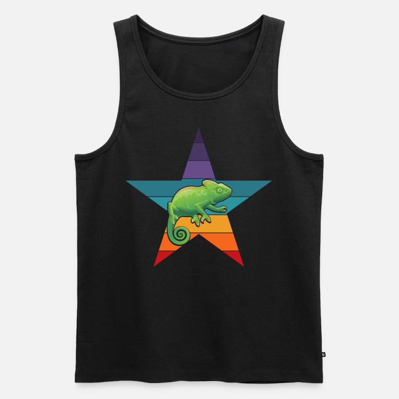 Chameleon - Männer Premium Bio Tank Top - Schwarz