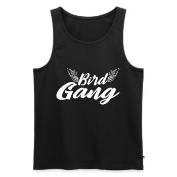 Bird Gang Wings Bird Lovers - Bird Watching - Men's Premium Organic Tank Top - black - Front - AI Model Male 178 light (178cm)