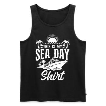 Cruise Ship Vacation This Is My - Men's Premium Organic Tank Top - black - Front - Michal (187cm)