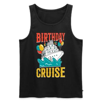 Cruise Ship Vacation Birthday - Männer Premium Bio Tank Top - Schwarz - Vorne - AI Model Male 178 light (178cm)