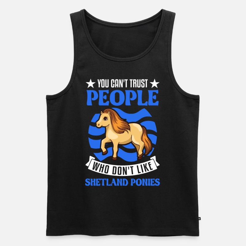 Shetland Pony Geschenk Shetty - Männer Premium Bio Tank Top - Schwarz