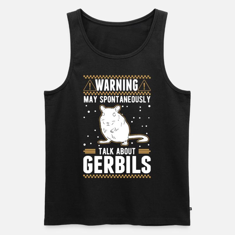Warning Gerbil Gerbil Gerbil - Men's Premium Organic Tank Top - black