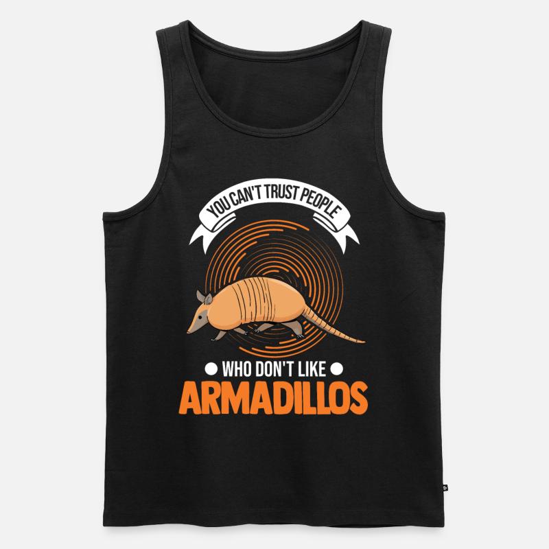 Armadillo Geschenk Gürteltier - Männer Premium Bio Tank Top - Schwarz