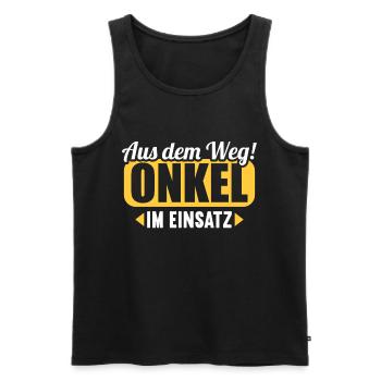 Aus dem Weg Onkel im Einsatz Nichte Neffe - Männer Premium Bio Tank Top - Schwarz - Vorne - Michal (187cm)