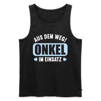 Aus dem Weg Onkel im Einsatz Nichte Neffe - Männer Premium Bio Tank Top - Schwarz - Vorne - Michal (187cm)