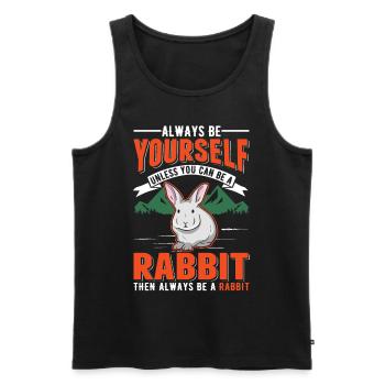 Lapin Lapin Lapin Lapin - Débardeur bio Premium Homme - noir - Devant - Michal (187cm)