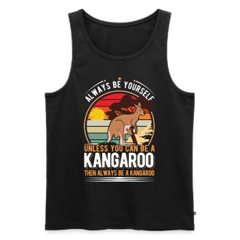 Always be yourself Kangaroo Australia Kangaroo - Men's Premium Organic Tank Top - black - Front - Michal (187cm)