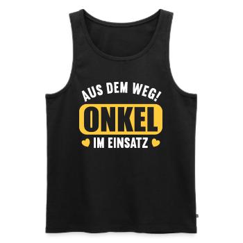 Aus dem Weg Onkel im Einsatz Nichte Neffe - Männer Premium Bio Tank Top - Schwarz - Vorne - Michal (187cm)