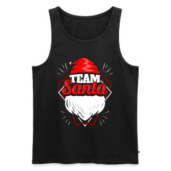 Team Santa With Santa's Hat For A Merry Christmas - Männer Premium Bio Tank Top - Schwarz - Vorne - AI Model Male 178 light (178cm)
