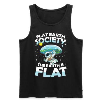 Flat Earth Society The Earth is Flat - Männer Premium Bio Tank Top - Schwarz - Vorne - AI Model Male 178 light (178cm)