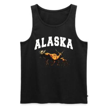 Alaska Cadeau Enfants Hommes Femmes USA Nature Crème Glacée - Débardeur bio Premium Homme - noir - Devant - AI Model Male 178 light (178cm)