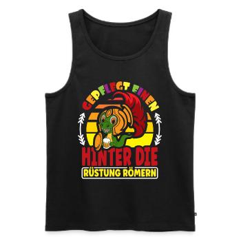 Gepflegt einen hinter die Rüstung Römern - Männer Premium Bio Tank Top - Schwarz - Vorne - Michal (187cm)