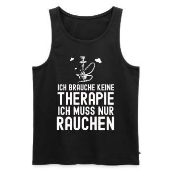 Shisha Geschenk für Wasserpfeife Shishabar Pfeife - Männer Premium Bio Tank Top - Schwarz - Vorne - Michal (187cm)