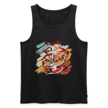 Shisha Tshirt Men Women's Hookah Pipe - Men's Premium Organic Tank Top - black - Front - AI Model Male 178 light (178cm)