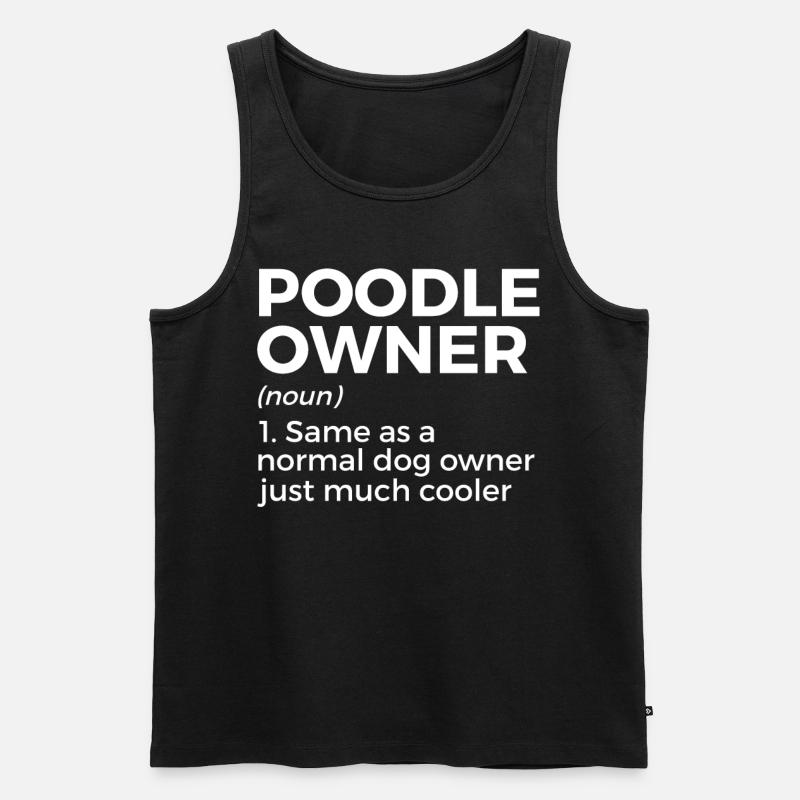 Pudel Hundebesitzer Geschenk - Männer Premium Bio Tank Top - Schwarz