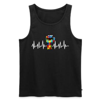 Autismus Geschenk Autist Asperger ADHS Autism - Männer Premium Bio Tank Top - Schwarz - Vorne - AI Model Male 178 light (178cm)