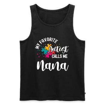 Autist Tshirt Autimus Geschenk Asperger Kinder - Männer Premium Bio Tank Top - Schwarz - Vorne - AI Model Male 178 light (178cm)
