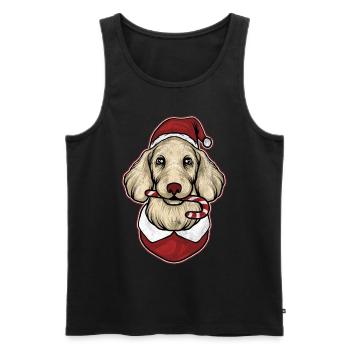 Dog gift kids Christmas Ugly Christmas - Men's Premium Organic Tank Top - black - Front - Michal (187cm)