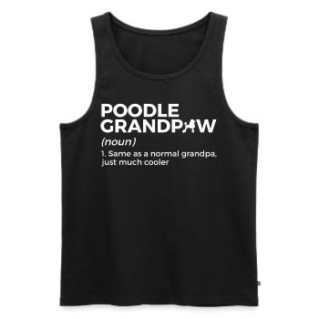 Cadeau pour propriétaire de chien caniche - Débardeur bio Premium Homme - noir - Devant - Michal (187cm)