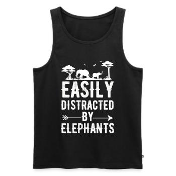 Cadeau d’éléphant pour Proboscis Africa Wilderness Zoo - Débardeur bio Premium Homme - noir - Devant - Michal (187cm)