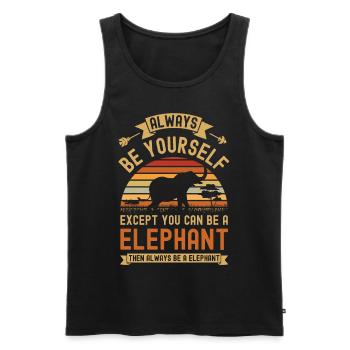 Elephant Tshirt pour Elephant Elephant Kids Zoo - Débardeur bio Premium Homme - noir - Devant - Michal (187cm)